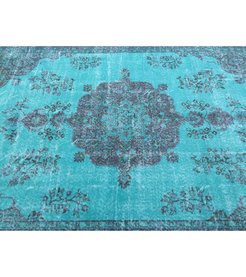 6x10 home decor rug , Teal Dining Room Rug, 6'3 X 9'6 Bedroom Rug , Turkish Carpet