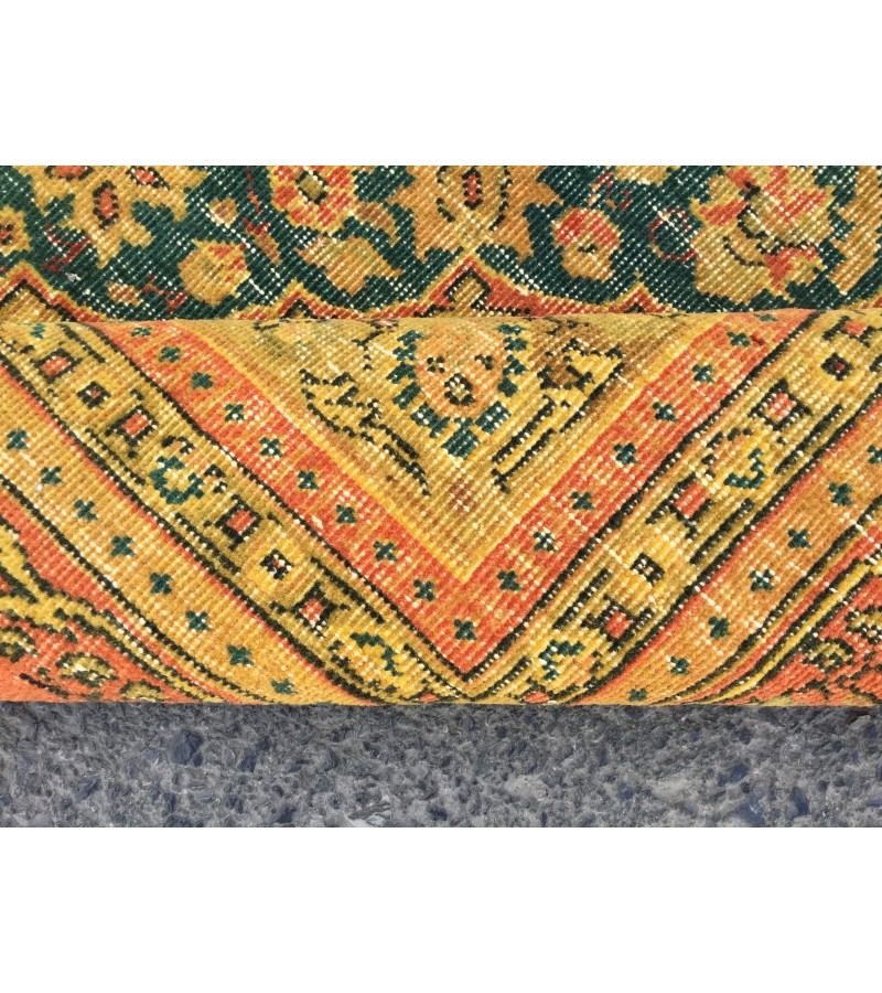 6x9 hand woven boho rug, Retro Living room rug, 6'5 X 8'8 Turkish rug