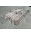 6x10 faded grey rug, vintage rug, , retro bedroom rug, 6'3 X 10' woven rug