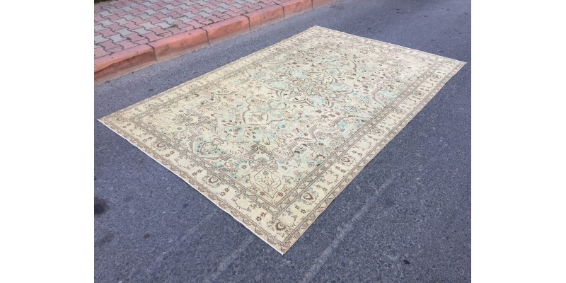 6x10 rug for living room, office rug, , handmade area rug , 6'2 X 9'7 wool rug