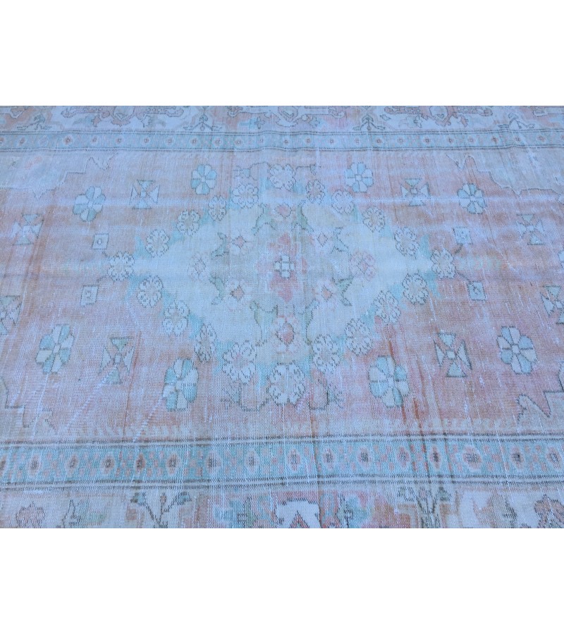 6x10 pastel bed plan rug, Handmade rug , 6' X 9'9 woven rug , living room rug
