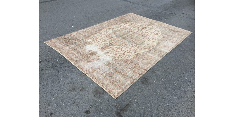 6x9 home decor rug, distressed rug , handmade Rug , 6'3 X 9'1 Living room rug , Boho Rug