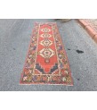 3x9 Turkish corridor rug, wool red runner , 2'10 X 9'1 Handmade Runner