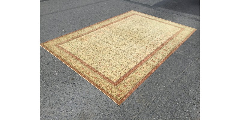 6x10 home decor rug, 70's Vintage Turkish Rug ,6'4 X 9'6 Woven Rug