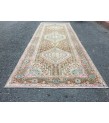 Wonderfull woven runner 3.5x10 ,brown pink Runner rug , turkish oushak runner , 3'5 X 10' vintage long rug