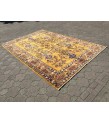 7x11 Soft High Pile Turkish Rug , Yellow Oushak Rug , 7'4 X 11'2 Turkish Rug soft , Wool rug handmade