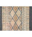 3x12 retro geometric runner, distressed runner, corridor rug , 2'7 X 12'2 kitchen runner