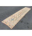 3x12 retro geometric runner, distressed runner, corridor rug , 2'7 X 12'2 kitchen runner