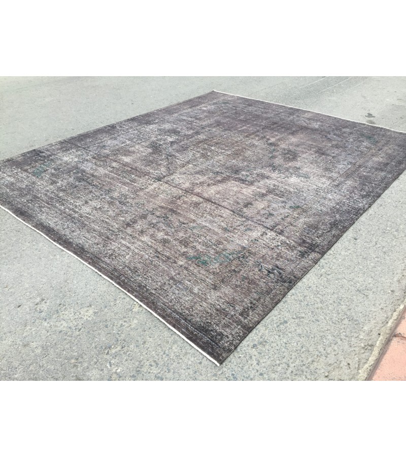 9x12 distressed area rug, Turkish Vintage rug , 9'5 X 11'9 bedroom Rug ,Woven rug