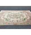7x11 floral Handmade Area rug , Vintage Rug , 6'10 X 10'9 Farmhouse Retro rug ,beige green Nomadic rug