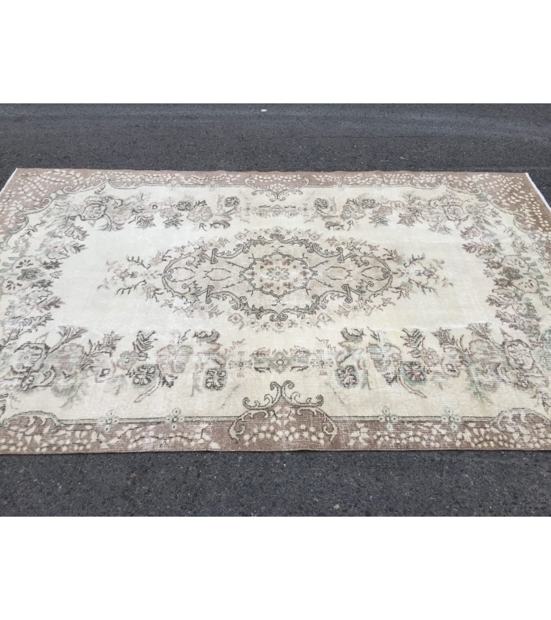 5x9 hand knotted rug, rustic area rug, rug for living room, 5'5 X 9' bedroom Rug