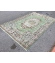 6x10 green gray bedroom rug, Vintage turkish rug , Living room rug , 6'5 X 10' boho Rug
