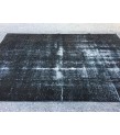 7x10 black handmade rug, living room rug, 6'8 X 10' dark deco rug, wool rug