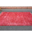 5x9 red bed plan rug, Living room rug , 5'5 X 9' Vintage rug
