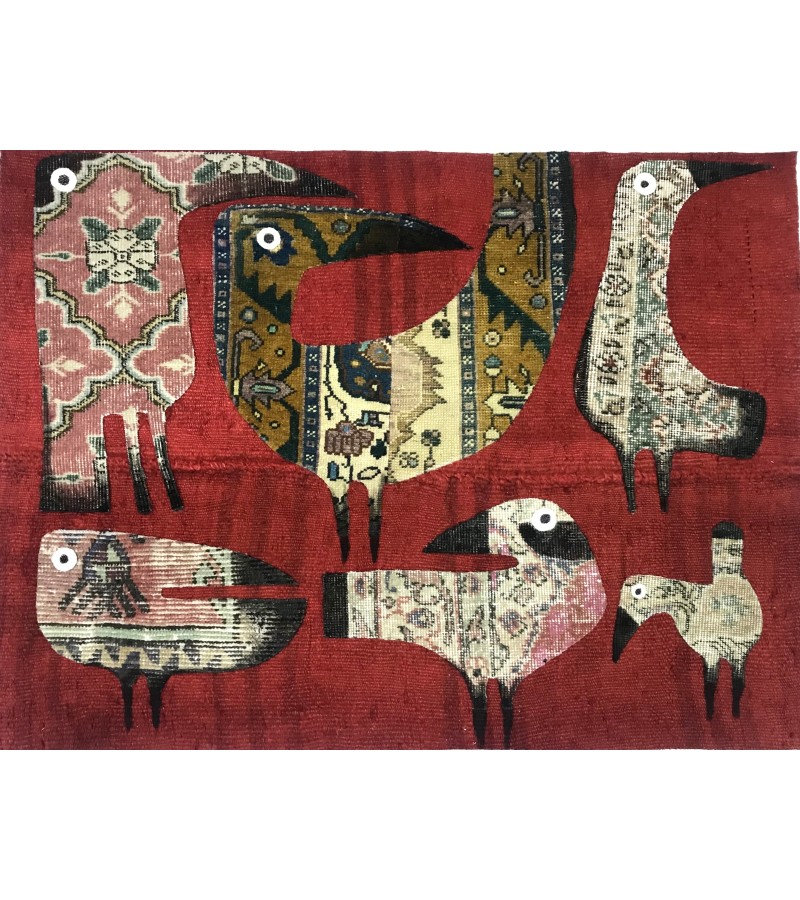 Wings and Weavings: Bird's Portrait on Rug