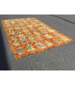 6x10 Vintage Orange shaggy rug, Moroccan rug 6x9 , Turkish Tulu rug , 6 X 9'6 handmade decor rug