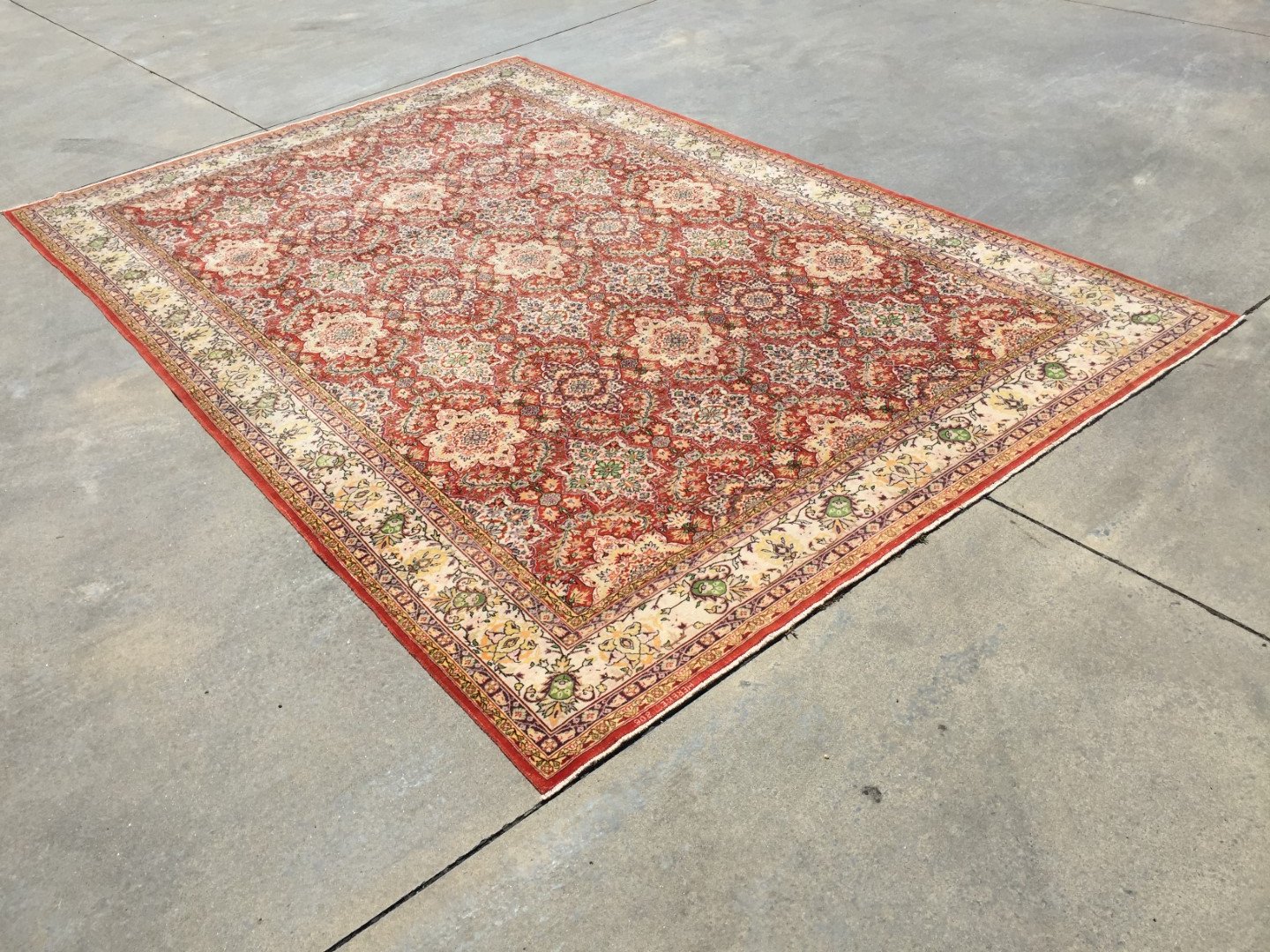 Rainbow Geometric 10x13 Blue & Gold Rug